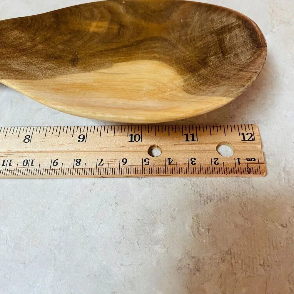 Vintage Hand-Carved Wooden Elephant Salad Spoon and Fork‎ Serving Set